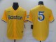 MLB Boston Red Sox #5 Enrique Hernandez Gold 2021 City Connect Jersey