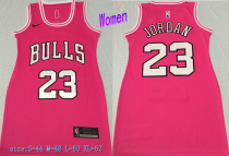 Women NBA Chicago Bulls #23 Jordan Pink Dress Jersey