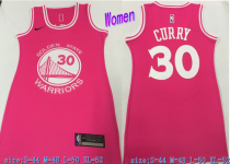 Women NBA Golden State Warriors #30 Curry Pink Dress Jersey