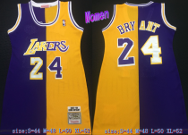 Women NBA Los Angeles Lakers #24 Bryant Purple/Yellow Split Throwback Dress Jersey