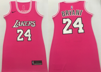 Women NBA Los Angeles Lakers #24 Bryant Pink Dress Jersey