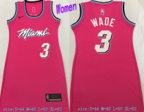 Women NBA Miami Heat Dwyane Wade Pink Dress Jersey