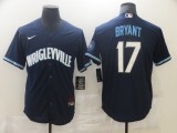 MLB Chicago Cubs #17 Bryant 2021 Navy City Connect Game Jersey