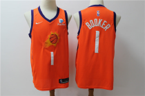 NBA Phoenix Suns #1 Devin Booker 2021 Orange Statement Swingman Jersey