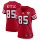 Women San Francisco 49ers #85 George Kittle Scarlet 75th Anniversary Alternate Vapor Limited Jersey