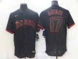 MLB Los Angeles Angels #17 Ohtani  Black Flex Base Elite Jersey