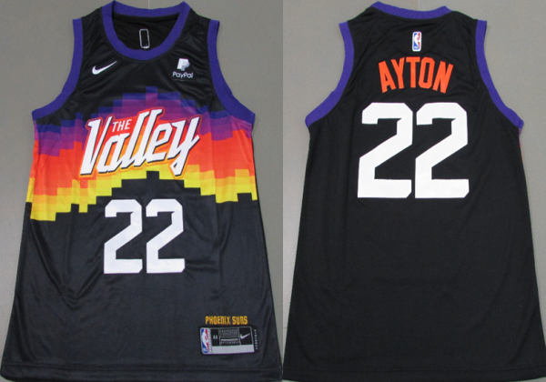 NBA Phoenix Suns #22 Deandre Ayton Black City Edition New Uniform 2020-21 Jersey