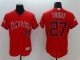 MLB Los Angeles Angels #27 Trout Red Flex Base Elite Jersey