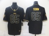 Men's Jacksonville Jaguars #85 Tebow Black Golden Edition Limited Jersey