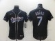 MLB Los Angeles Dodgers #7 Julio Urias 2021 Black Iridescent Logo Flex Elite Jersey