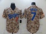 MLB Los Angeles Dodgers #7 Julio Urias 2021 Camo Jersey