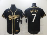 MLB Los Angeles Dodgers #7 Julio Urias 2021 Black Golden Championship Jersey