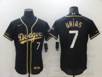 MLB Los Angeles Dodgers #7 Julio Urias 2021 Black Golden Championship Jersey