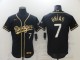 MLB Los Angeles Dodgers #7 Julio Urias 2021 Black Golden Championship Jersey