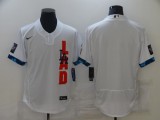 MLB Los Angeles Dodgers Blank 2021 White All-Star Flex Base Elite Jersey