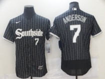 MLB Chicago White Sox #7 Tim Anderson Black 2021 City Connect Flex Base Elite Jersey