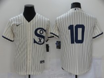 MLB Chicago White Sox #10 Yoan Moncada 2021 Cream/Navy Field Of Dreams Jersey