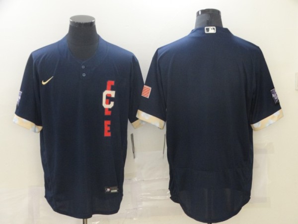 MLB Cleveland Indians Blank 2021 Navy All-Star Flex Base Elite Jersey