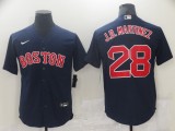 MLB Boston Red Sox #28 J.D. Martinez Navy Blue Game Nike Jersey