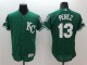 MLB Kansas City Royals#13 Perez Green Flex Base Elite Jersey