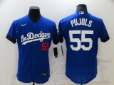 MLB Los Angeles Dodgers #55 Albert Pujols 2021 Royal City Connect Flex Base Elite Jersey