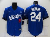 MLB Los Angeles Dodgers Front #8 Back #24 Kobe Bryant 2021 Royal City Connect Jersey