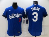 MLB Los Angeles Dodgers #3 Chris Taylor 2021 Royal City Connect Flex Base Elite Jersey