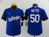 Youth MLB Los Angeles Dodgers #50 Mookie Betts 2021 Royal City Connect Jersey