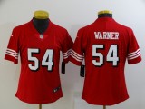 Women San Francisco 49ers #54 Fred Warner Red Scarlet  Alternate Vapor Limited Jersey