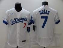 MLB Los Angeles Dodgers #7 Julio Urias 2021 White City Connect Flex Base Elite Jersey