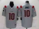 Men's New England Patriots #10 Mac Jones Grey Inverted Legend Limited Jersey