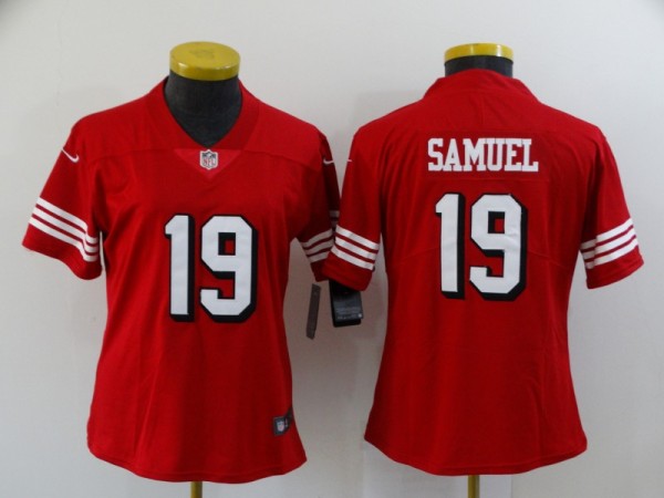 Women San Francisco 49ers #19 Samuel Red Scarlet  Alternate Vapor Limited Jersey