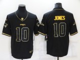 Men's New England Patriots #10 Mac Jones Black/Gold Salute To Service Limited Jersey