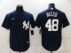MLB New York Yankees #48 Anthony Rizzo Blue Throwback Nike Game Jersey