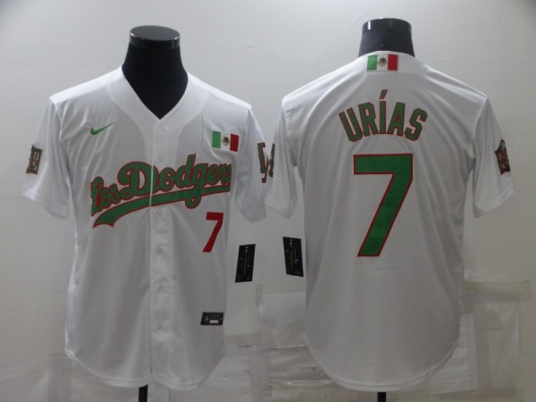 MLB Los Angeles Dodgers #7 Julio Urias White Game Jersey
