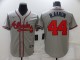 MLB Atlanta Braves #44 H.Aaron Grey Game Jersey