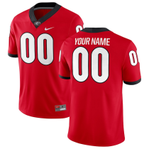 NCAA Georgia Bulldogs Red Game Customized Jersey