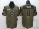 Men's San Francisco 49ers #8 Young 2021 Olive Salute To Service Limited Jersey