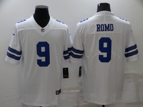 Men's Dallas Cowboys #9 Romo White Vapor Untouchable Limited Jersey