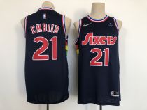 NBA Philadelphia 76ers #21 Joel Embiid Navy Icon Edition 75th Anniversary Jersey