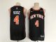 NBA New York Knicks #4 Derrick Rose 2021/2022 Black City Edition Jersey
