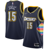 NBA Denver Nuggets #15 Nikola Jokic Navy 2021/22 Swingman City Edition Jersey