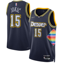 NBA Denver Nuggets #15 Nikola Jokic Navy 2021/22 Swingman City Edition Jersey
