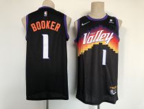 NBA Phoenix Suns #1 Devin Booker 75th Anniversary Diamond Black 2021 Jersey
