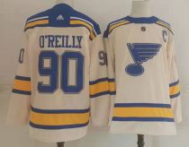 NHL St. Louis Blues #90 O'reilly Cream Adidas Jersey