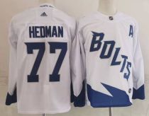 NHL Tampa Bay Lightning #77 Victor Hedman White 2022 New Adidas Jersey