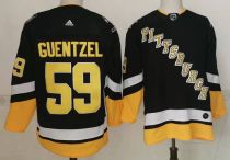 Men's Pittsburgh Penguins #59 Jake Guentzel 2021/2022 Black Stitched Jersey