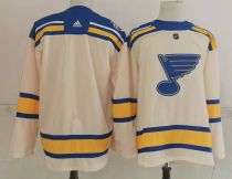 NHL St. Louis Blues Blank Cream Adidas Jersey