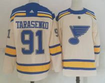 NHL St. Louis Blues #91 Tarasenko Cream Adidas Jersey