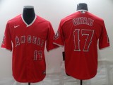 MLB Los Angeles Angels #17 Ohtani Red Game Nike Jersey